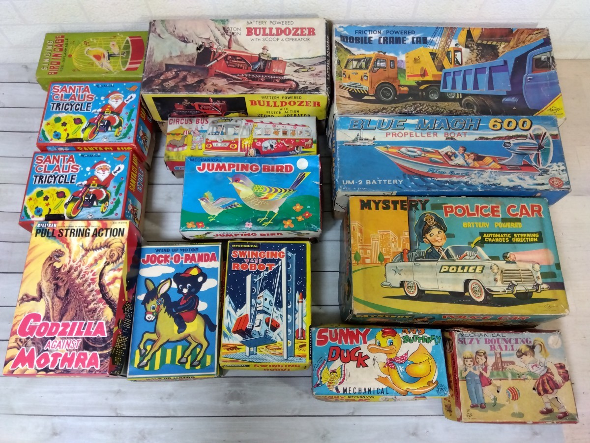 680■空箱のみ　ブリキなど　玩具(DAIYA / MASUDAYA / YANOMAN)まとめて　日本製　当時物　昭和レトロ　長期保管ジャンク