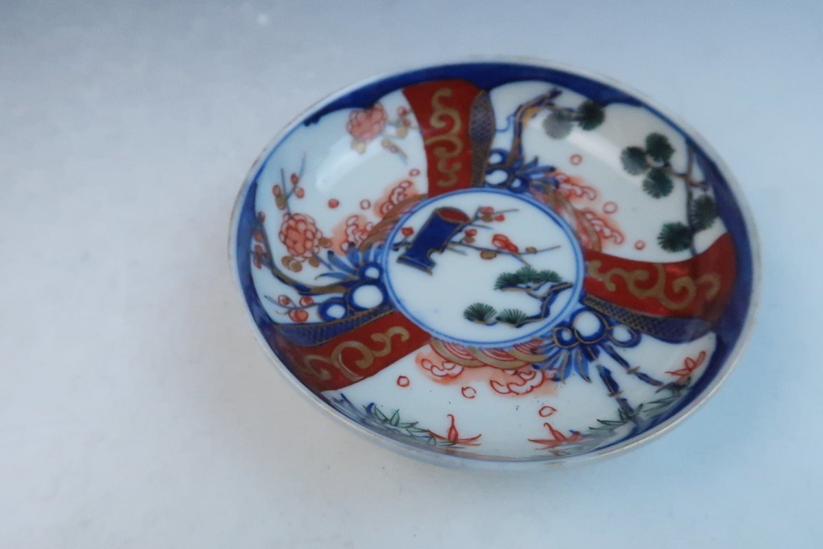 皿 色絵 山水 江戸 家屋 古伊万里 染付 鳥 松竹梅 - メルカリ