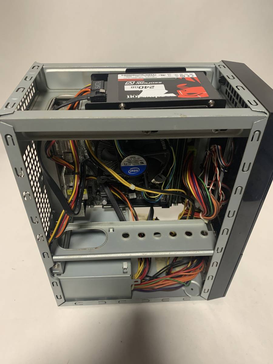 送料無料】自作PC CPU i3-4130T 16GB 240GBSSD【ケース難あり】 PC組立