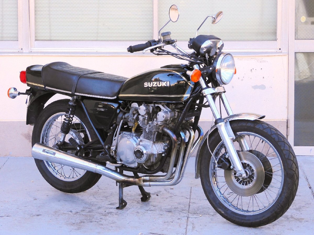 80【評価A】suzuki GS550 GS550D 当時物 実動 純正 サイド カバー