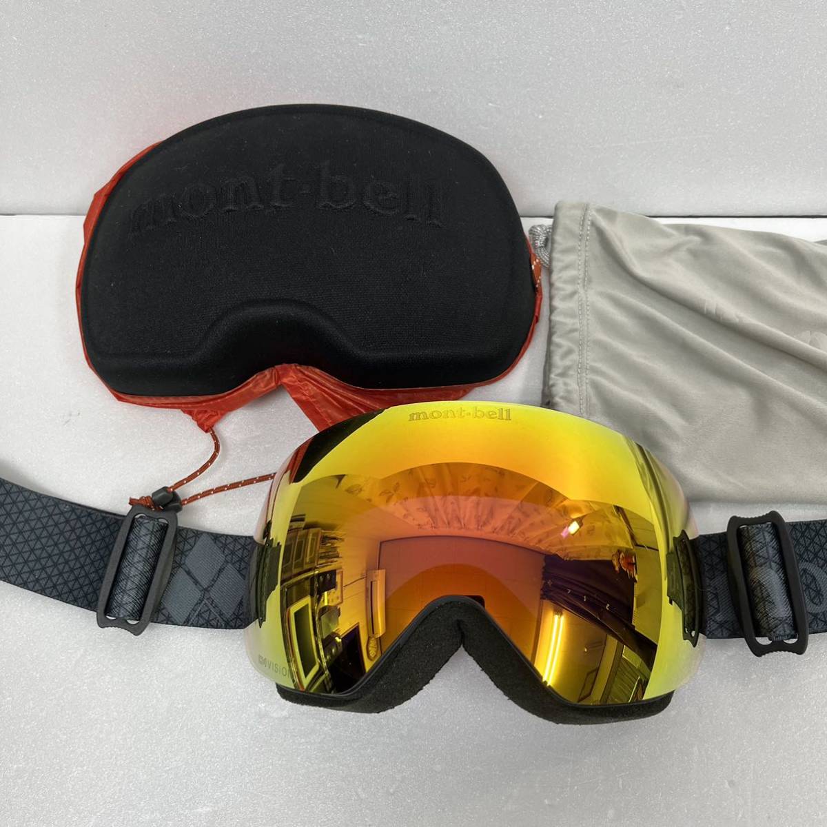 美品★モンベル アルパイン ゴーグル HD VISION mont-bell ★ケース付属　スノボ スキー 