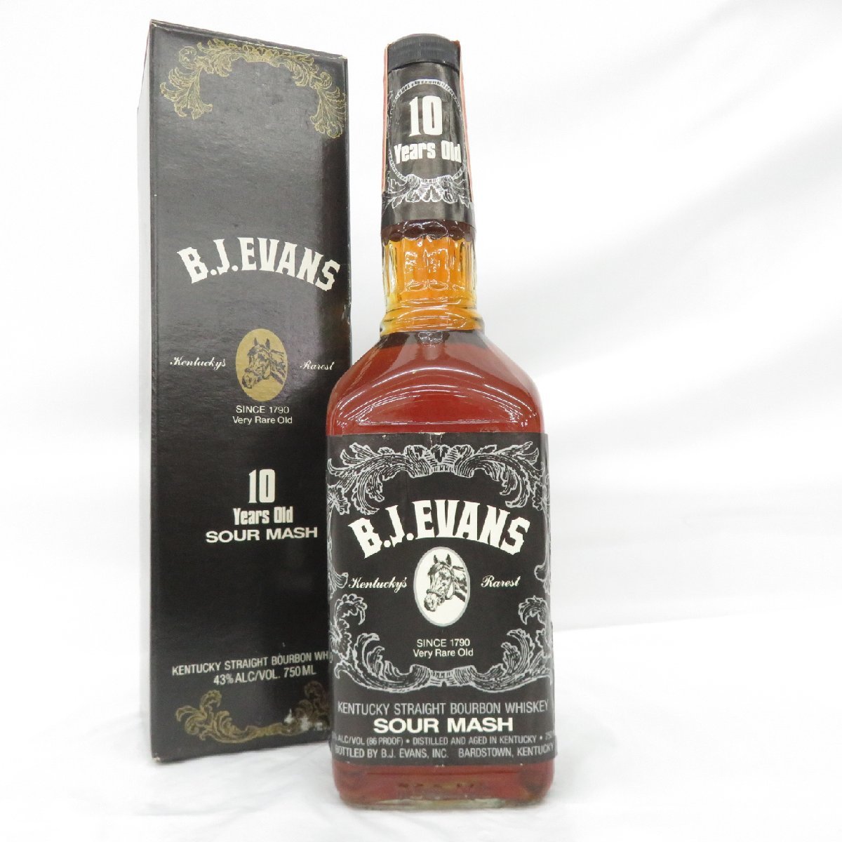 サワーマッシュ SOUR MASH ウイスキー 10年 Old B.J. 0 EVANS）10年
