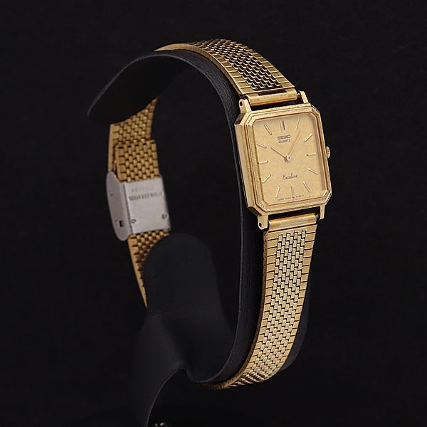 1円スタートSEIKO セイコー 8420-5410 エクセリーヌ 10K×SS ゴールド