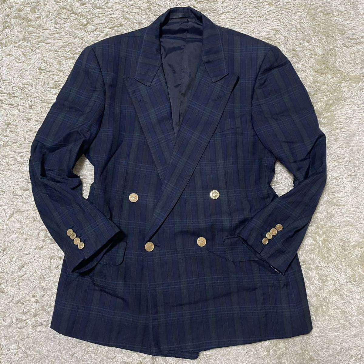 BURBERRY's ダブル テーラードジャケット 紺ブレ ネイビー 金ボタン 極