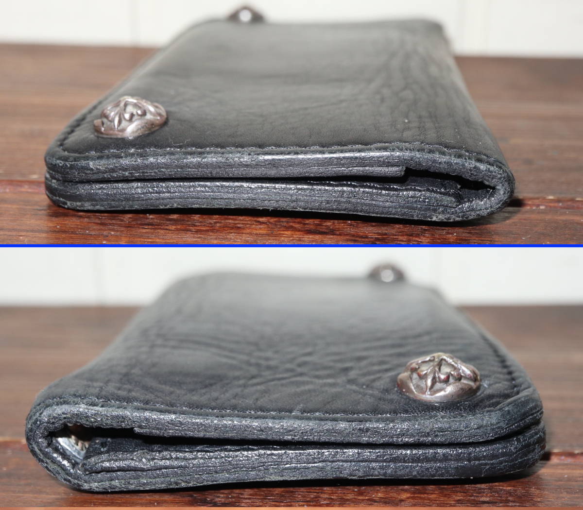 A&G 925ボタン ロングウォレット ／ 財布 ウォレット シルバー 