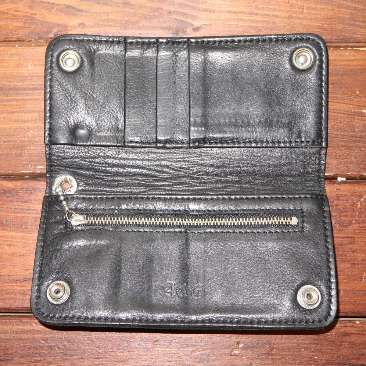 A&G 925ボタン ロングウォレット ／ 財布 ウォレット シルバー 