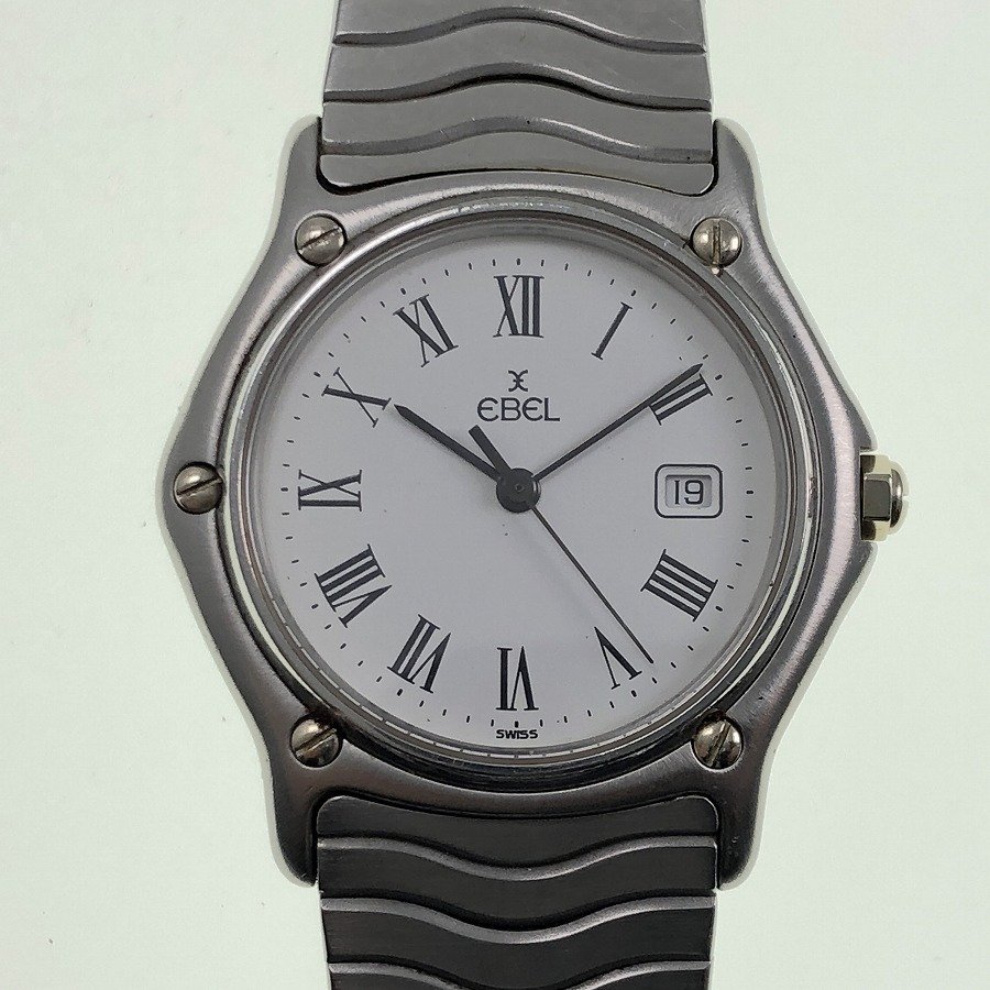 どんEBEL Classic wave エベル クオーツメンズ 腕時計 エベル EBEL クラシックウェーブ 時計 メンズ デイト クオーツ 不動品