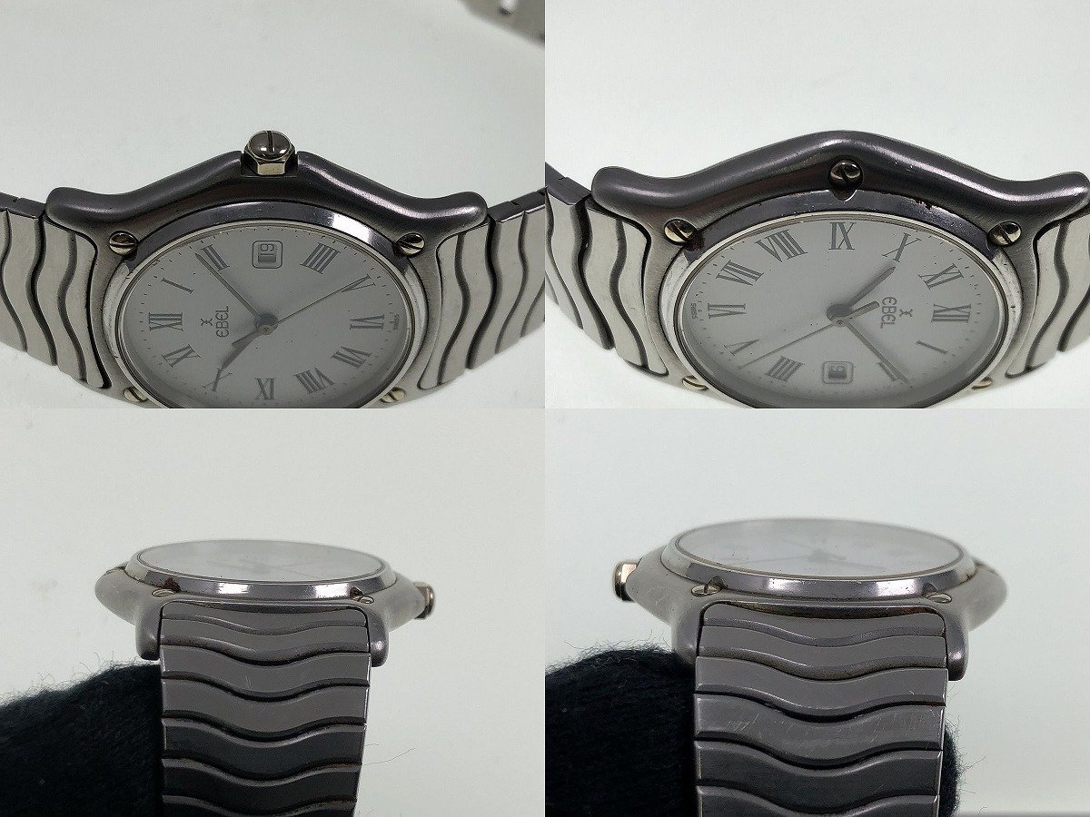 エベル EBEL クラシックウェーブ 時計 メンズ デイト クオーツ 不動品