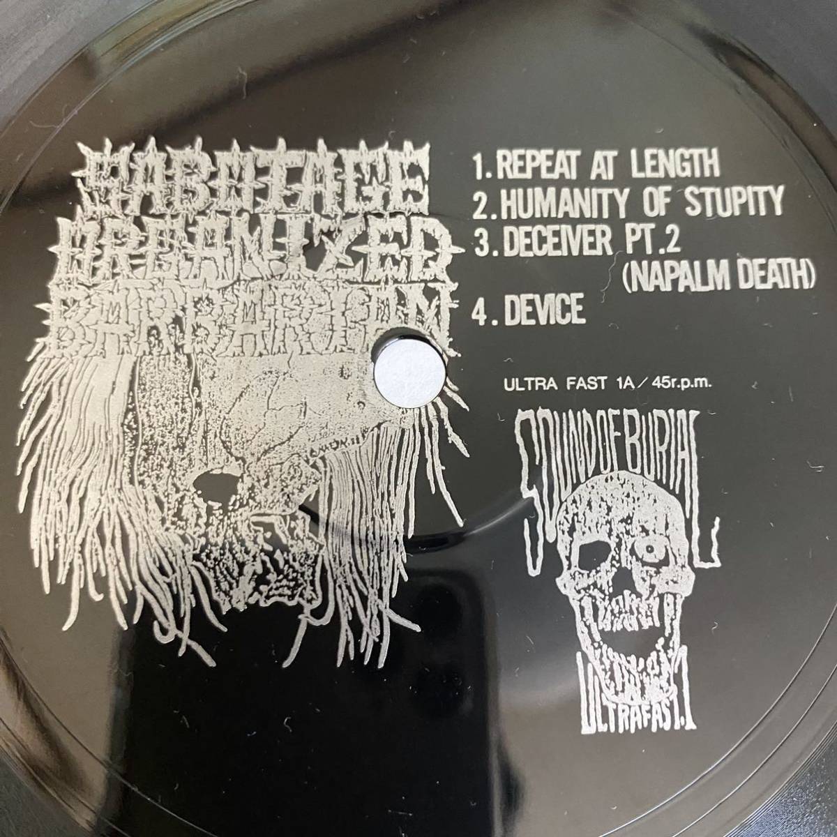 S.O.B NAPALMDEATH ナパーム デス 歌詞カード付 ソノシート EP盤 紙