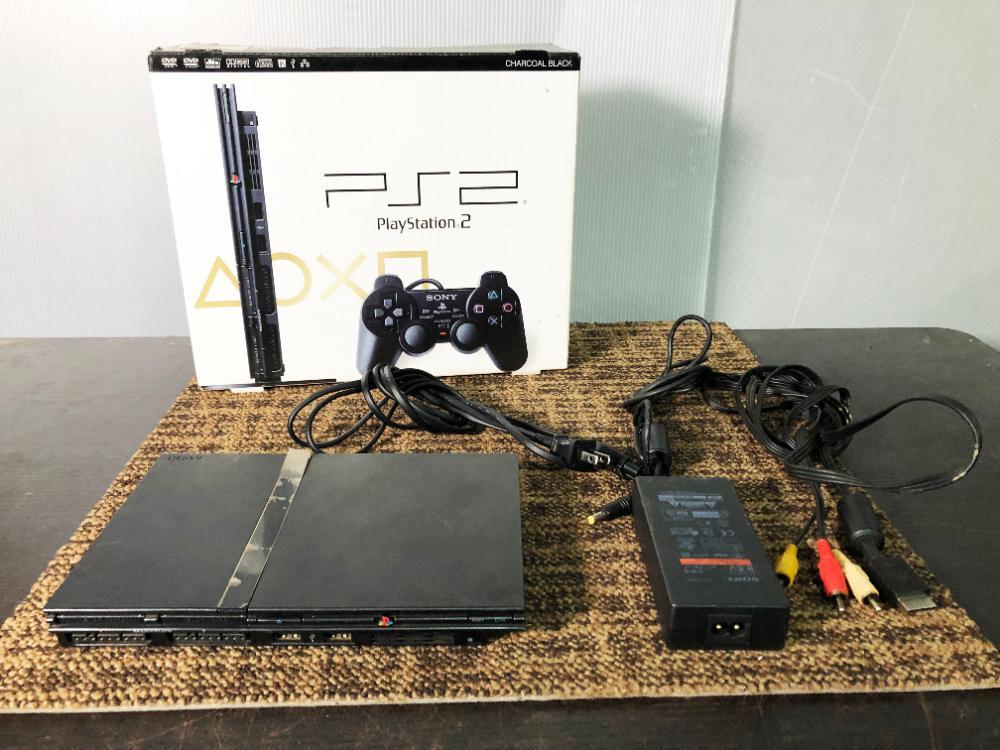 ☆ 中古☆SONY ソニー PS2 Playstation2 薄型 本体 ブラック 外箱付
