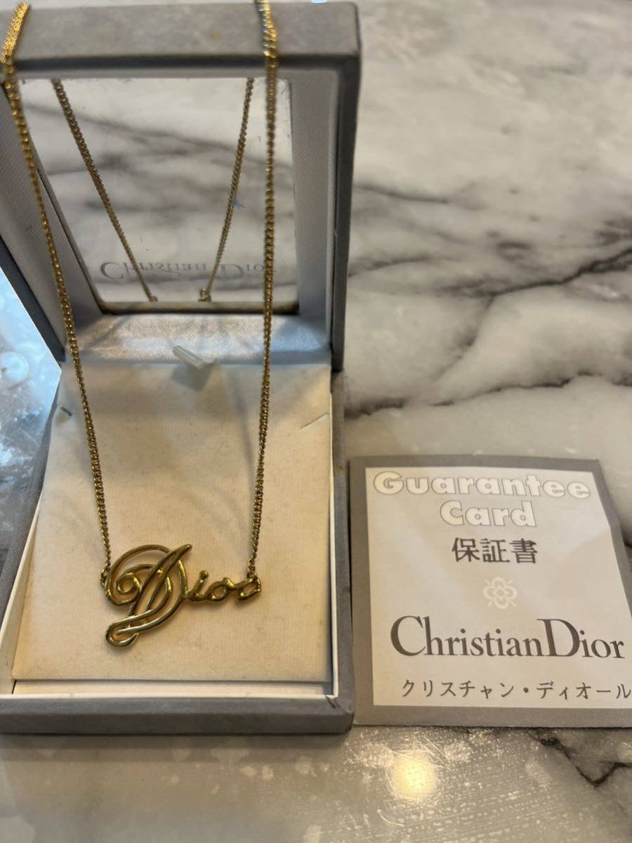 極美品】 Dior ディオール ネックレス CD ロゴ ラインストーン