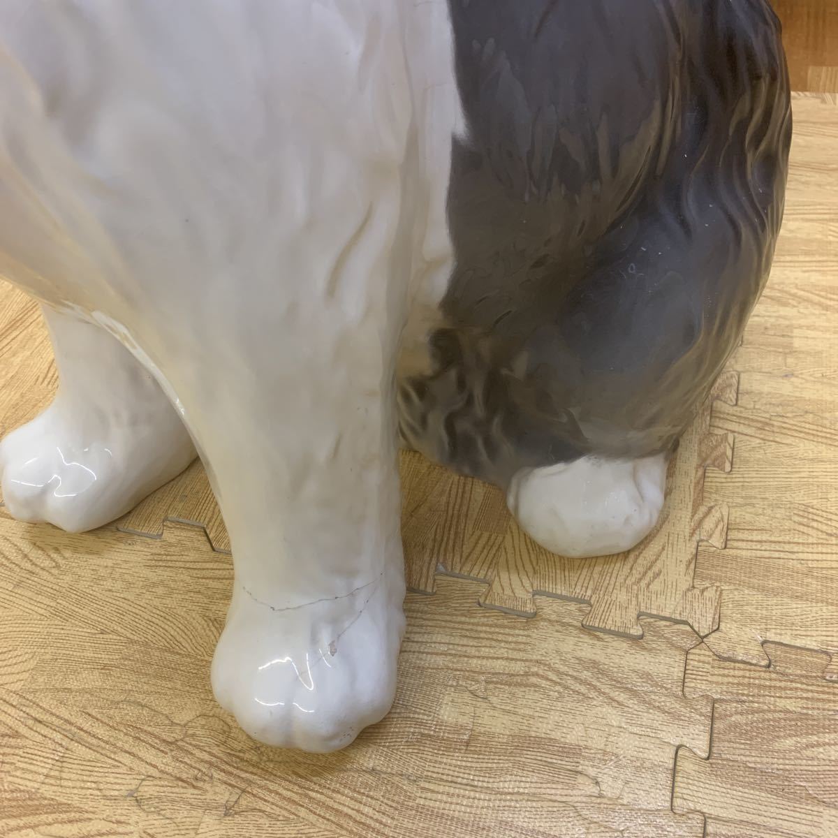 犬の置物 陶器 オールドイングリッシュ・シープ・ドッグ