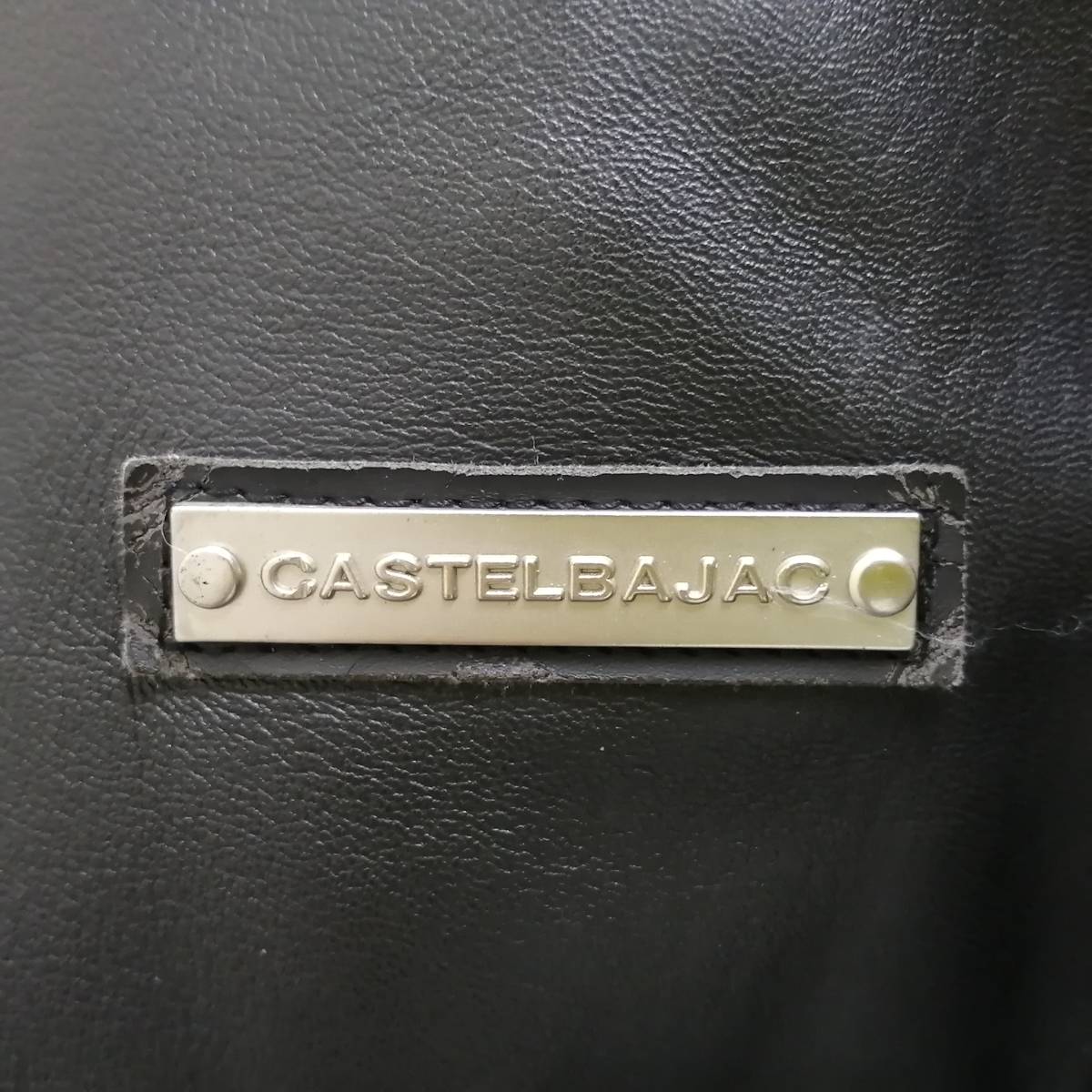 ○23102002 CASTELBAJAC カステルバジャック 羊革 ブラックレザー 