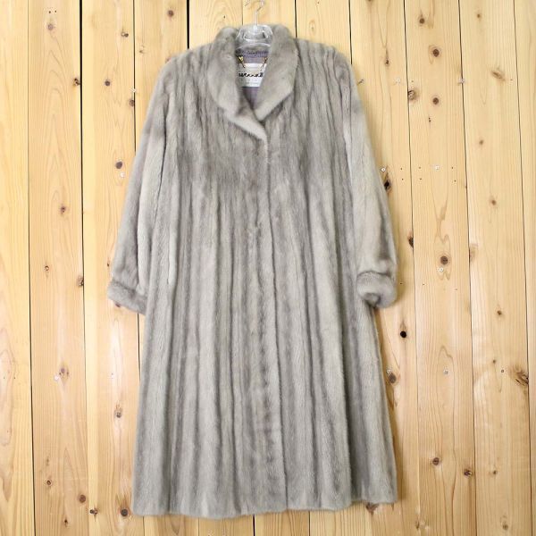 [PT12229] WoodanFurFashion 毛皮 コート AMERICAN FUR AWARDS グレー系