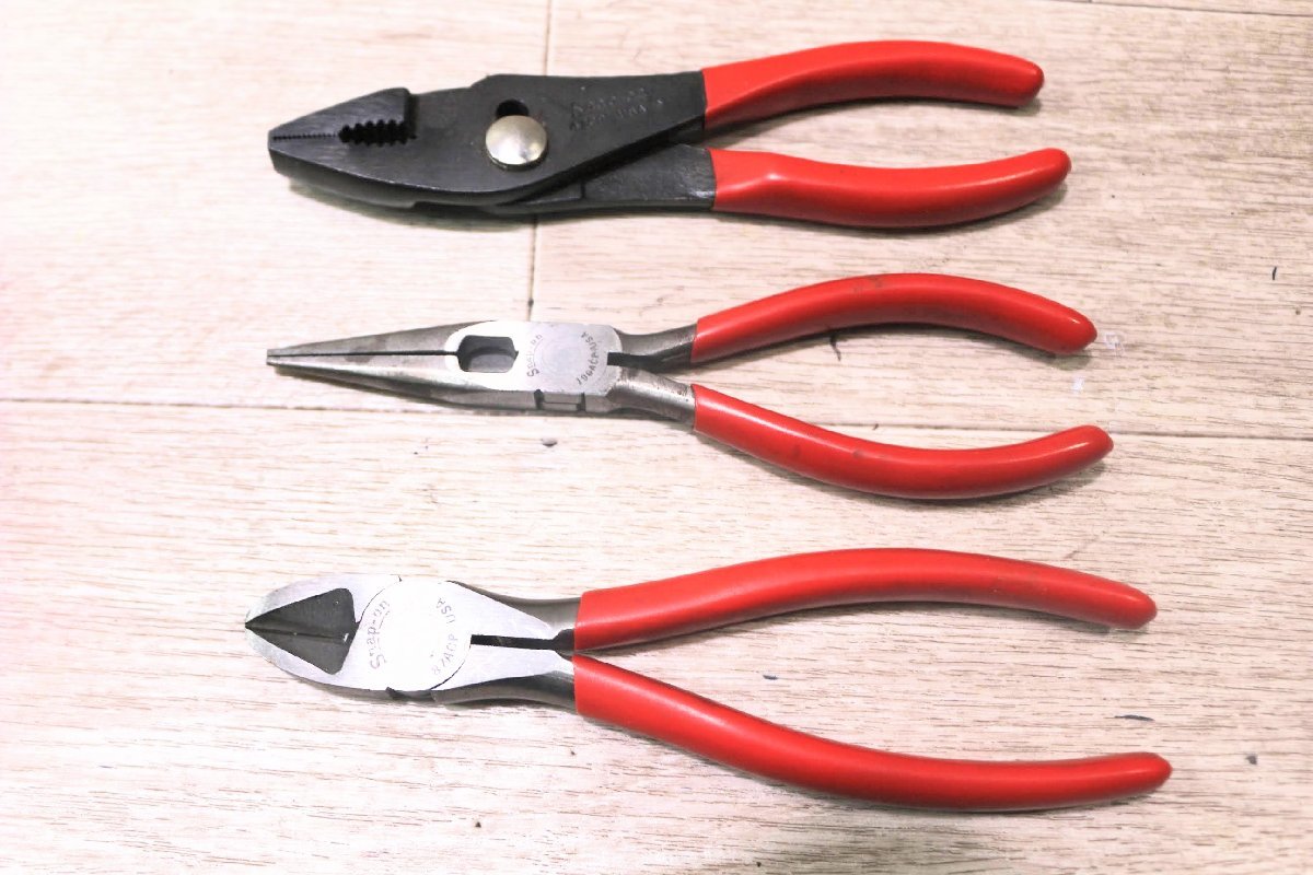【中古良品】☆Snap-on/スナップオン プライヤー・ニッパカッター ラジオペンチセット 　自動車工具　1Y3426-60