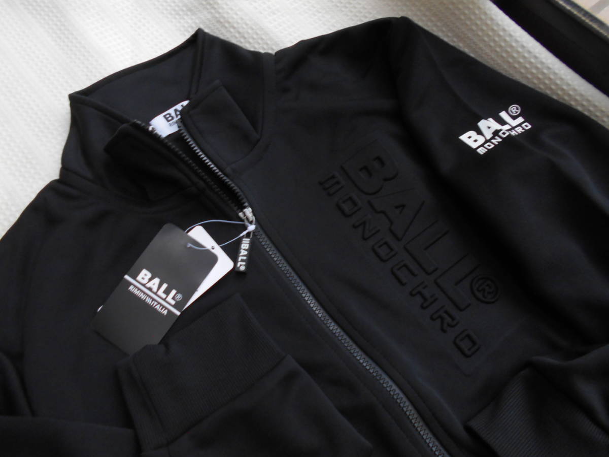 ◆センス抜群！【 BALL / ボール 】長袖！３Ｄロゴ／デザイン／フルジップ~JKT◆BK/M