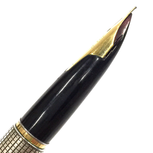 PILOT パイロット エリート ペン先 18K 750 万年筆 シルバー 文房具