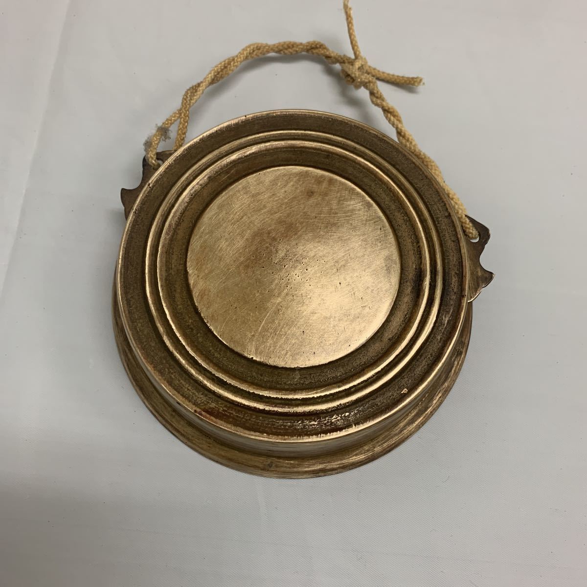 真鍮製 チャンチキ　鉦 かね ペア 神輿 囃子用 和楽器 直径12.2cm チャンチキ 鉦 かね 真鍮製 新スリ鉦(当り鉦) ペア 神輿 | 5,5号(