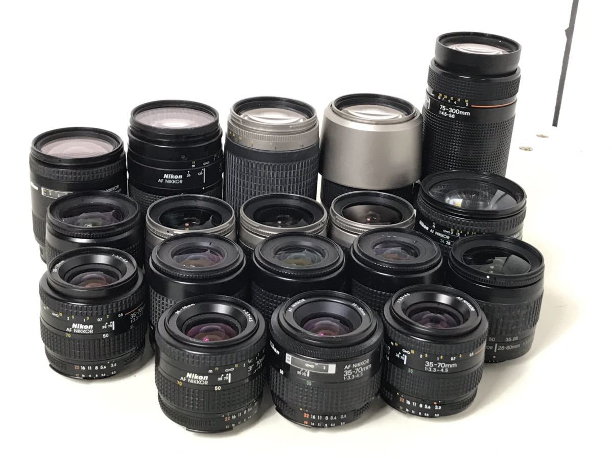 d*7様 カメラ レンズ まとめて ジャンク品 Leica nikon 18 Nikon AF NIKKOR レンズ 18本 まとめて 動作未確認 ニコン カメラ