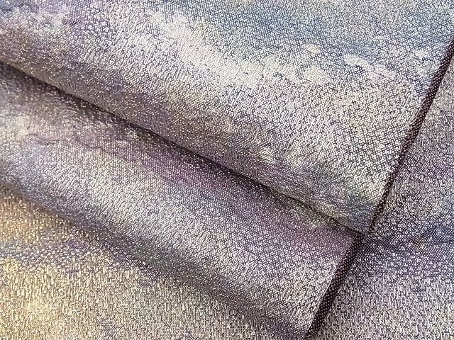 平和屋野田店■全通柄袋帯　ふくれ織　霞文　金銀糸　逸品　n-hj6566