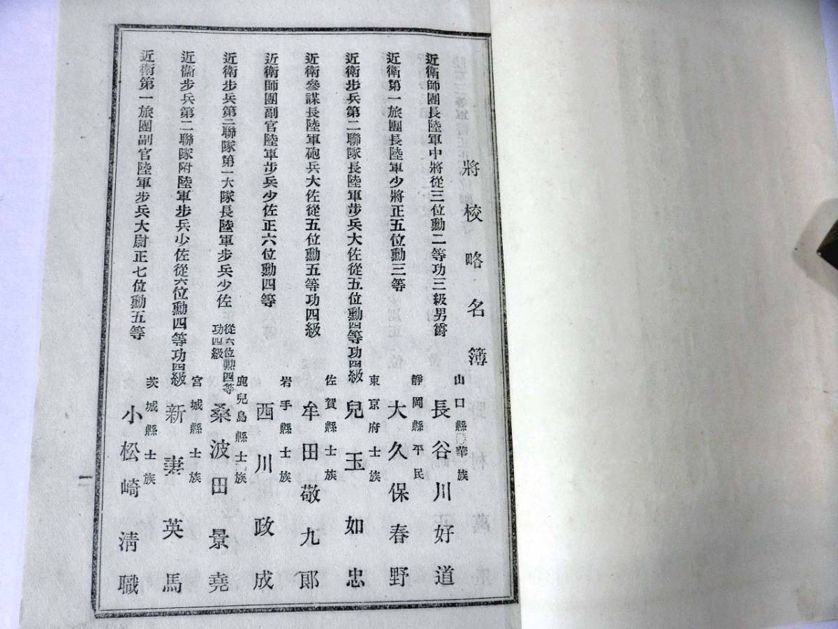 大日本帝国陸軍 近衛歩兵 第二連隊第三中隊人名簿 明治31年11月/旧日本