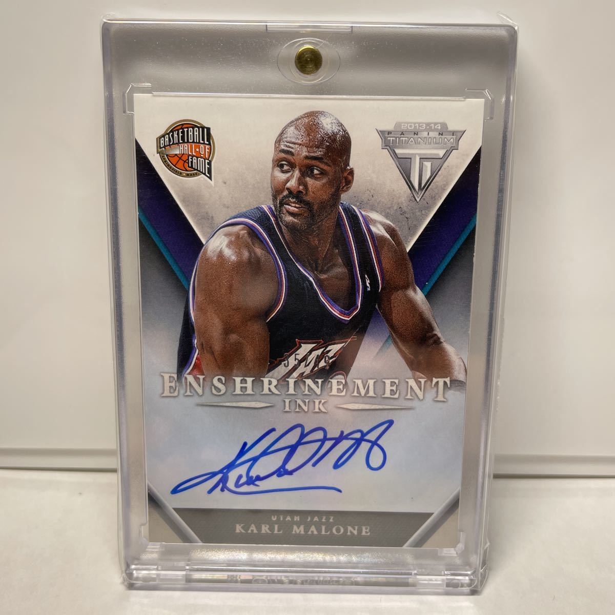 Panini Malone Karl Autographed Trading Sports Basketball National 