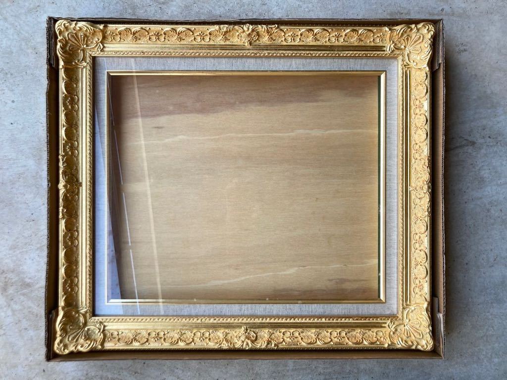 油彩　額縁　木製　F8