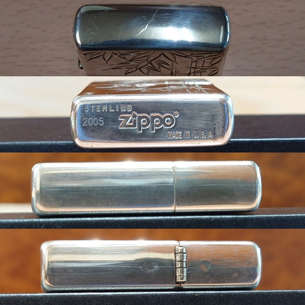 Zippo ジッポースターリングシルバー(純銀製)2005年製ケース 払え
