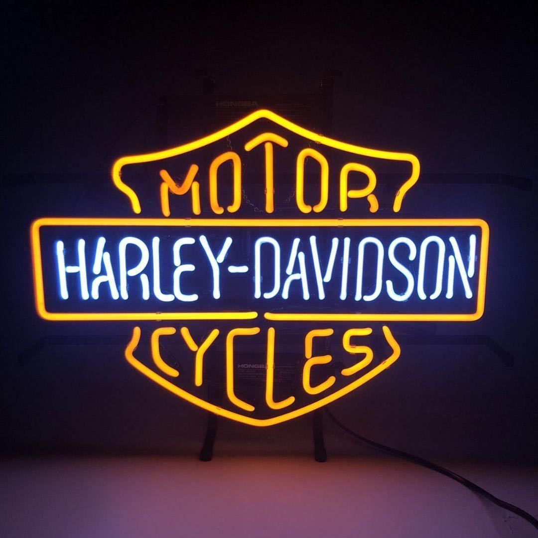 本物ネオン管ハーレーダビットソンネオンサイン/Harley-Davidson