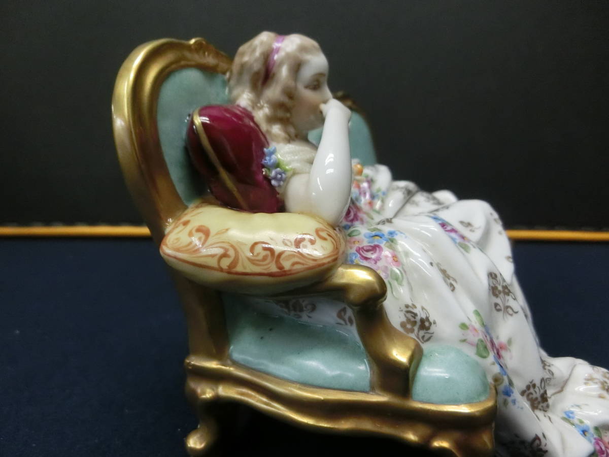 美品 Luigi Fabris ルイージファブリス ブランコ少女 磁器人形 置物 イタリア Luigi Fabris ルイージ・ファブリス フィギュリン