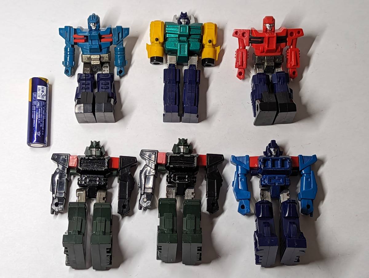 タカラ ミクロマン ミクロロボット7 セブン 7体合体 ラングレー レオーネ サバンナ トレディア パルサー 当時物 6体まとめて 3387
