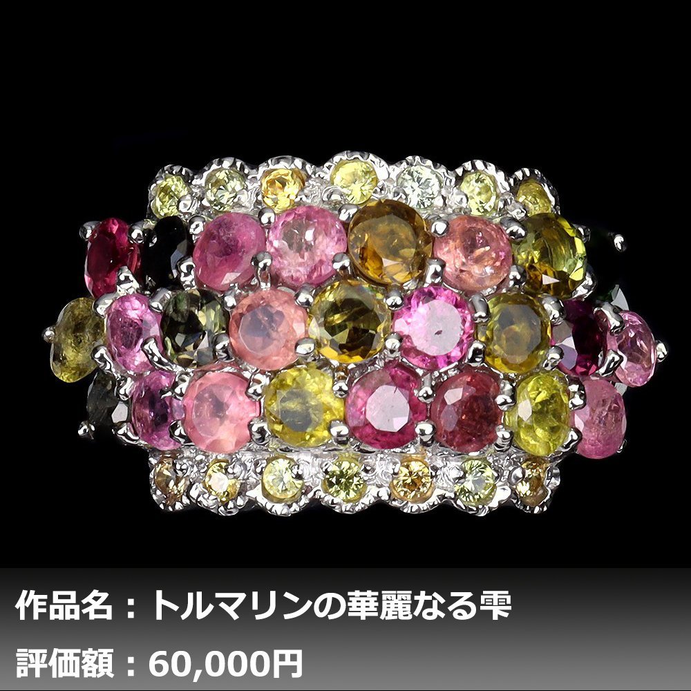 1円新品】イケゾエガレ｜6.50ct 天然サファイア&トルマリン K14WG仕上 