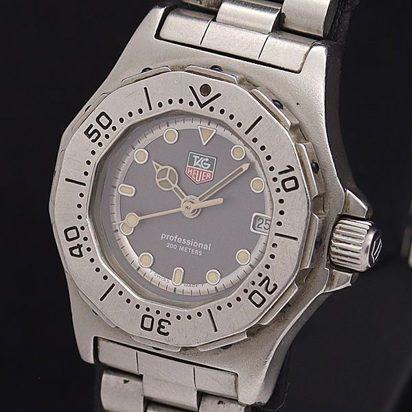 1円 稼働 良品 タグホイヤー QZ 3000シリーズ 932.208 デイト