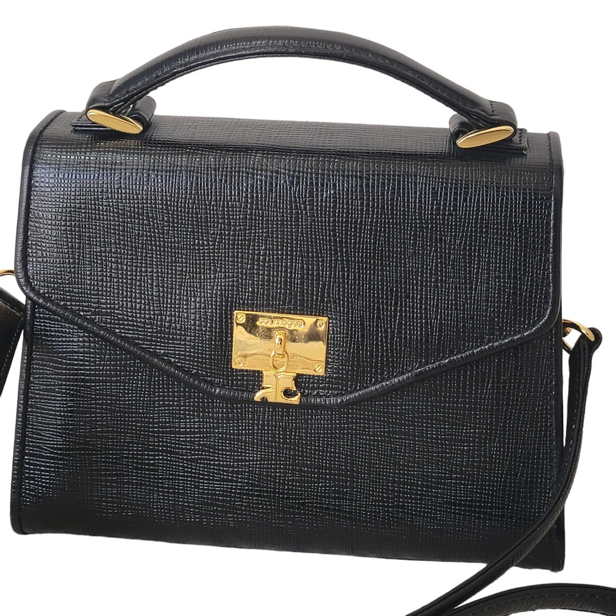 極美品】◇再人気◇ ロゴ金具 クレージュ courreges 2WAY ショルダー