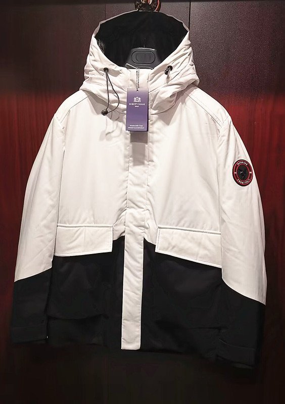 プレミアムダウン・ローマ発ROBERT CAVANIダウンジャケット XL 白 最高級*定価16万◇イタリア・ローマ発*ROBERT CAVANI・インナーダウン