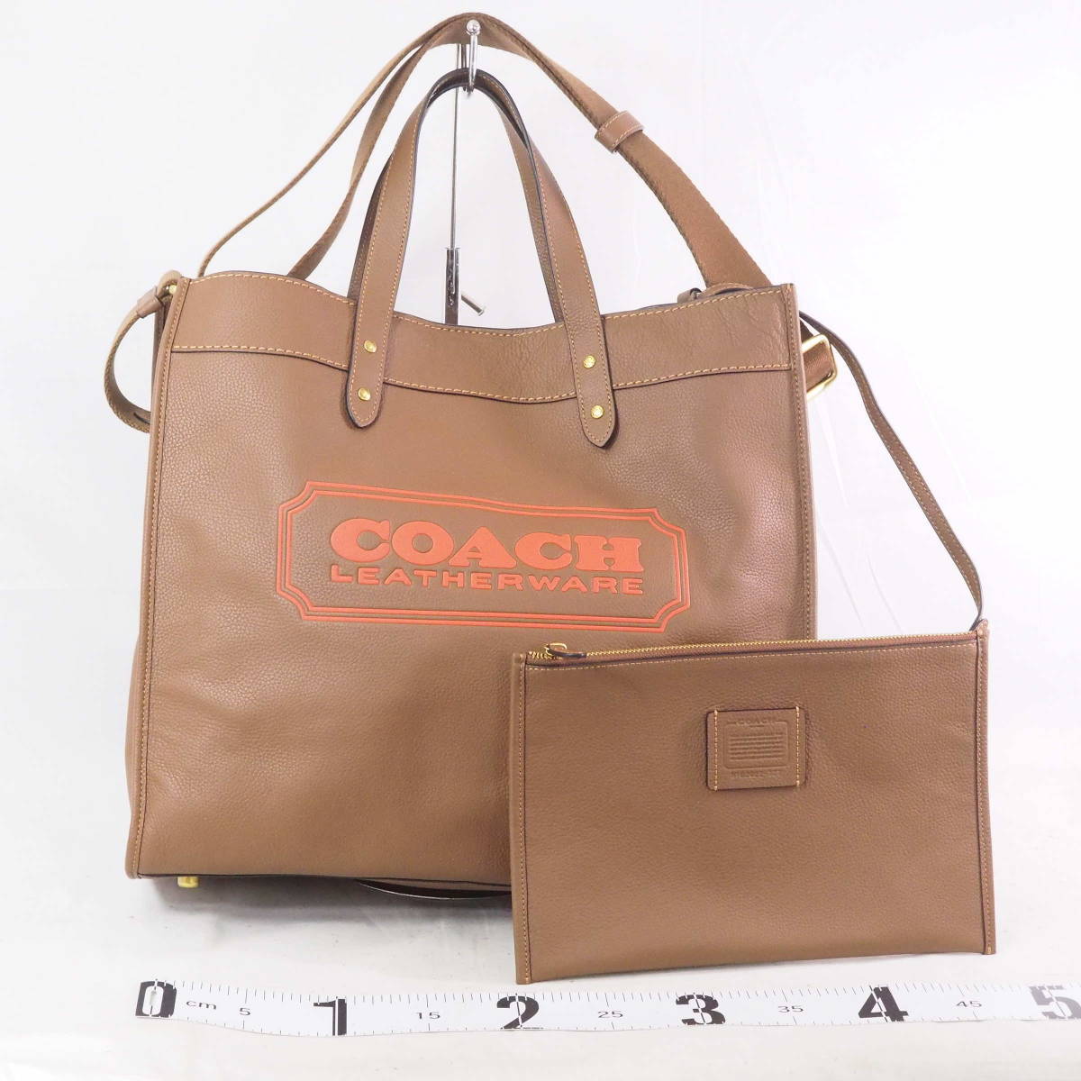 COACH コーチ レザー 2way トートバッグ ブラウン