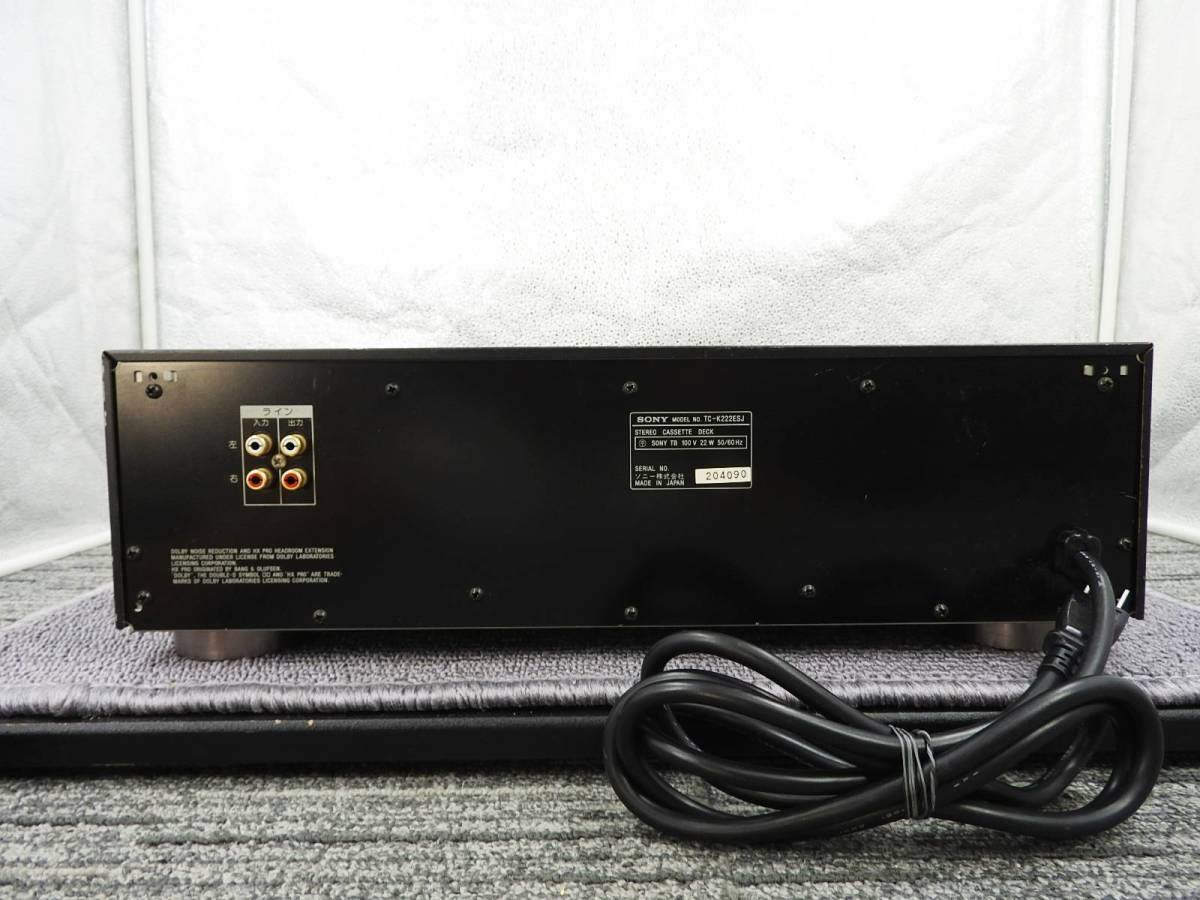 SONY ソニー☆上級機 ESJシリーズ ステレオカセットデッキ TC-K222ESJ