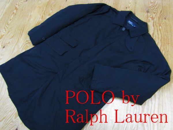 ★ラルフローレン RalphLauren★メンズ ダウンステンカラーコート ブラック★R51029001B
