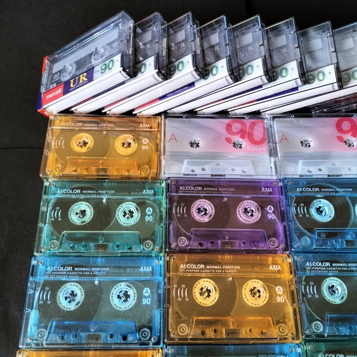 中古確認品38本】カセットテープ90分☆maxell☆SONY☆AXIA☆HELLO 
