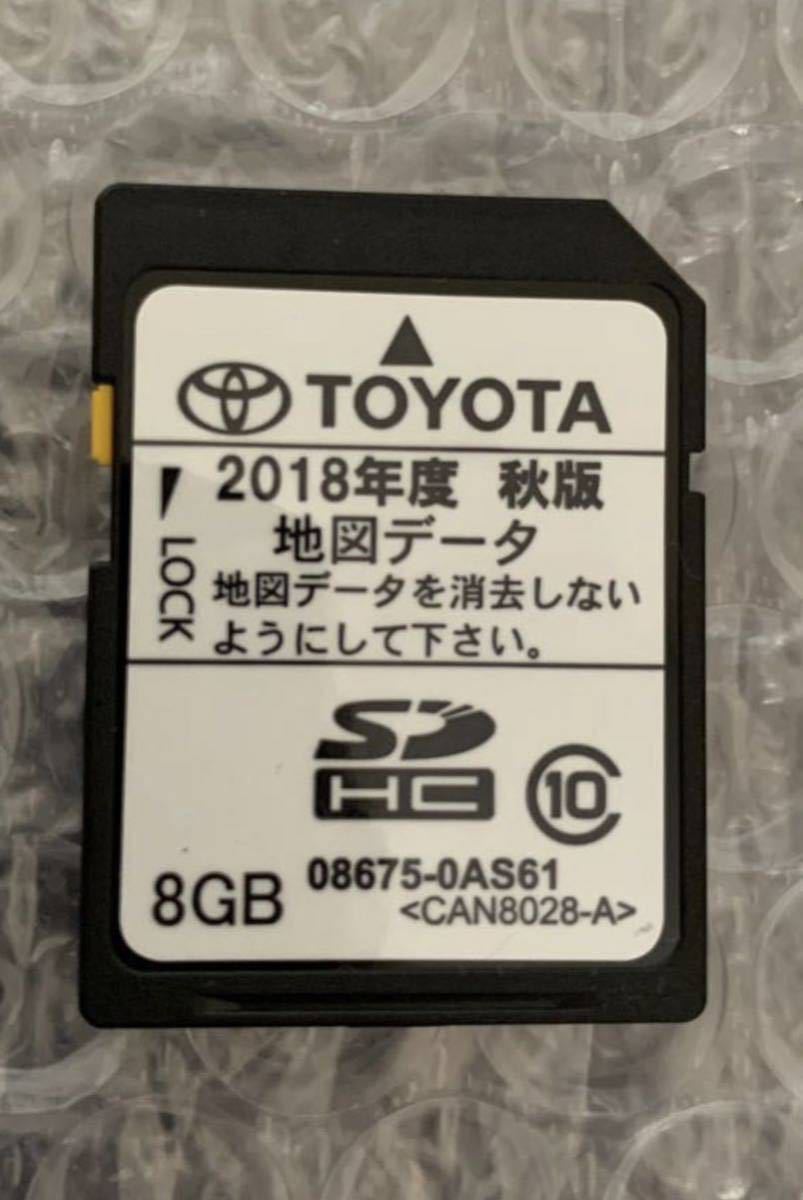 トヨタ純正ナビ　NSCP-W64用　地図SD カード　2018年度 秋版　08675-0AS61 中古