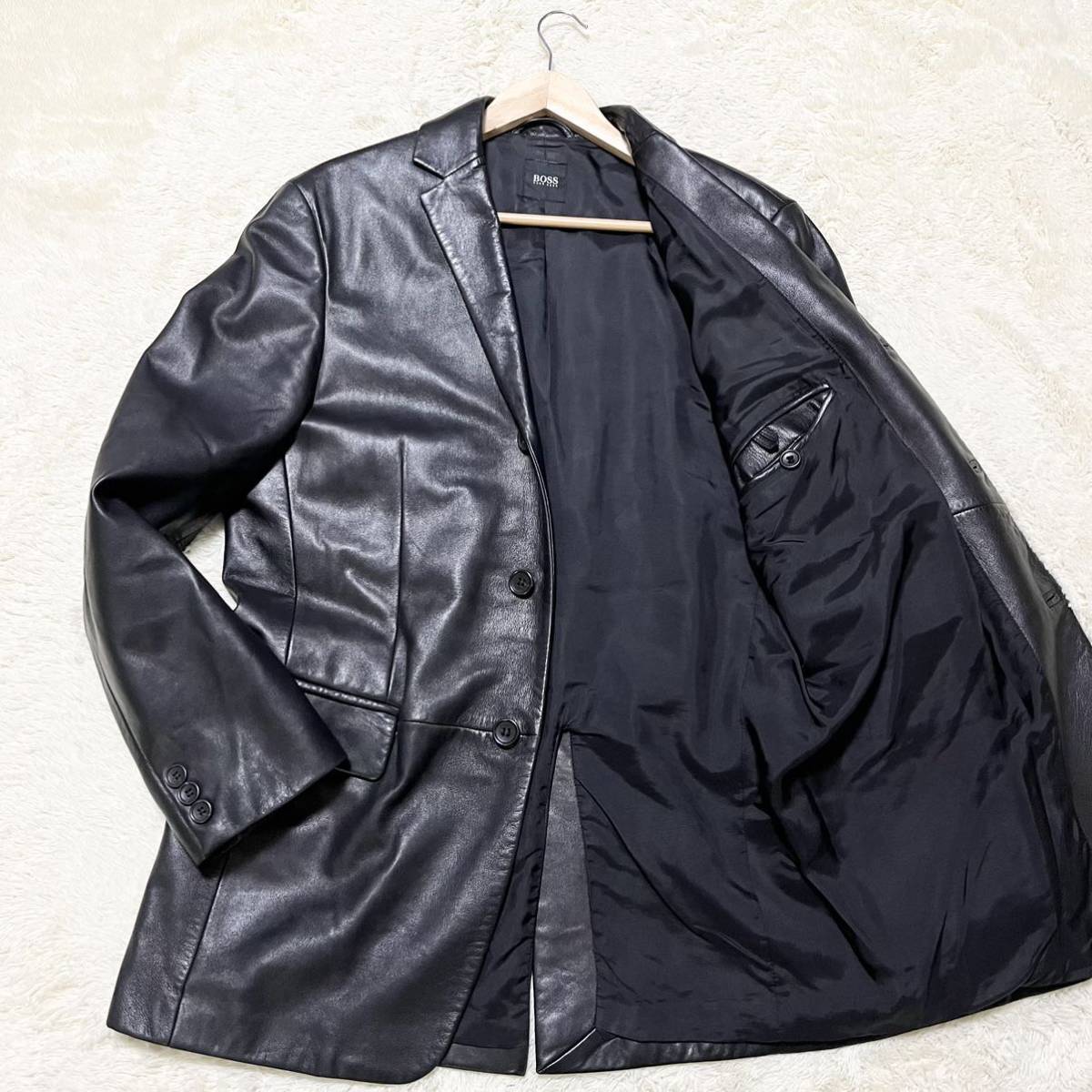 希少ビッグサイズ】HUGO BOSS ラムレザージャケットヒューゴボス