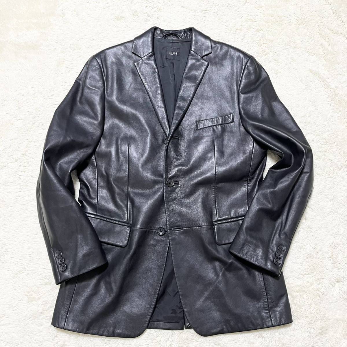 希少ビッグサイズ】HUGO BOSS ラムレザージャケットヒューゴボス