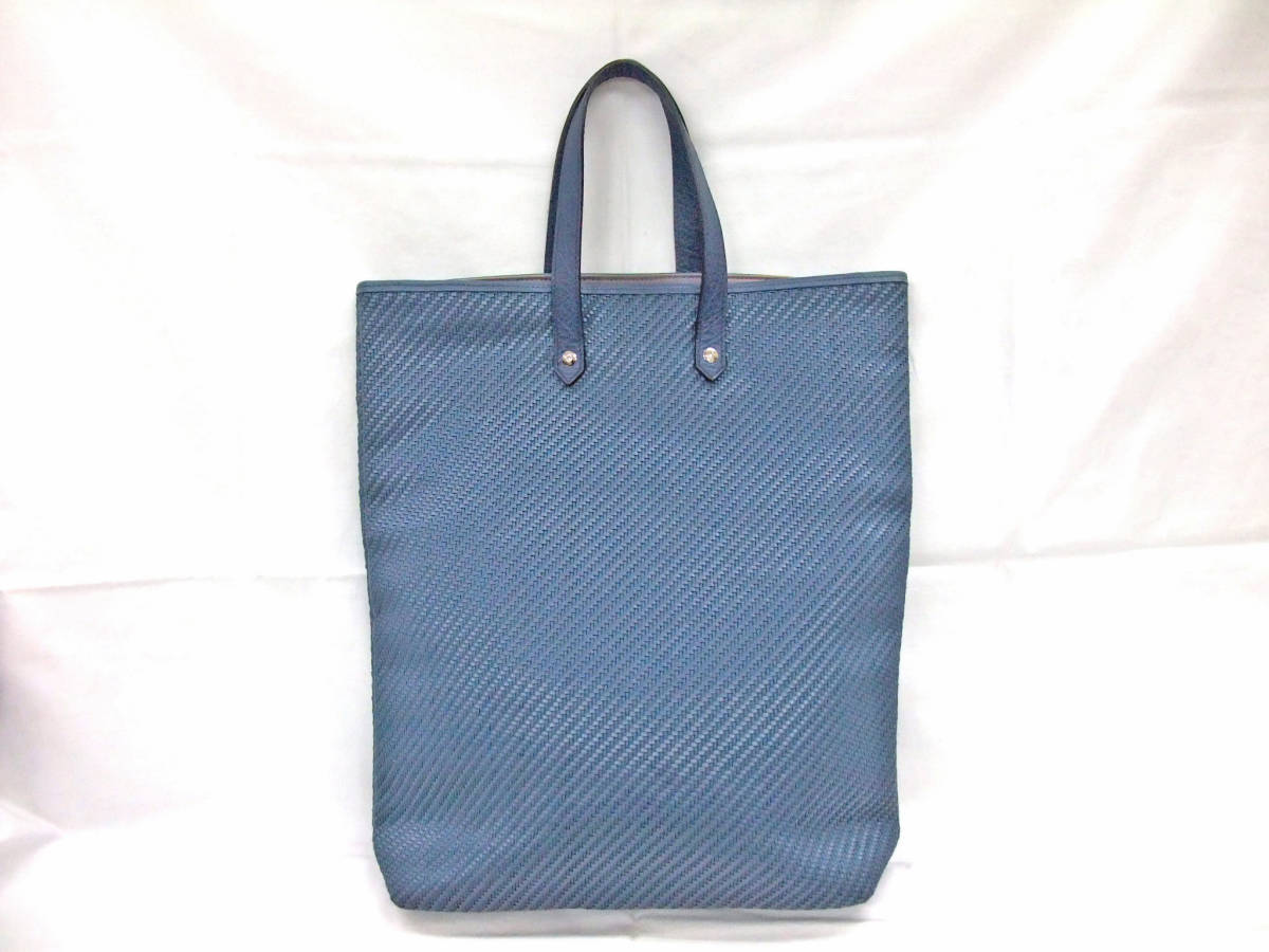 ◆HERMES エルメス アメダバ ディアゴ GM トートバッグ ハンドバッグ レザー ブルー 青 レディース メンズ　