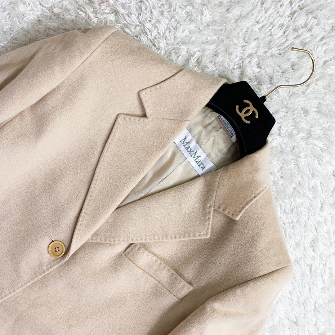 美品 白タグ MaxMara マックスマーラ キャメル100% ロング コート
