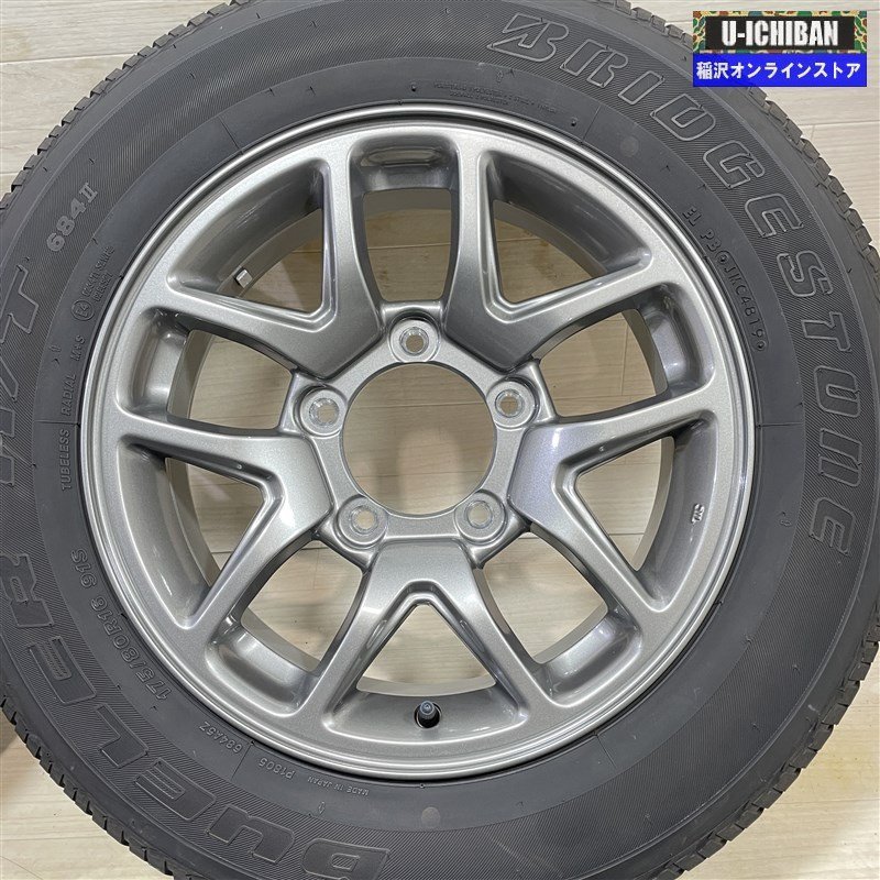 溝あり 良品 Jimny JB64W JB23W 等 ジムニー 純正 5.5-16+22 5H139.7 ブリヂストン デューラーH/T 684Ⅱ 175/80R16 16インチ 4本セット 009 ジムニー ホイールきれい JB64W 三木スズキジムニー新旧カスタム比較！JB64・JB23のリフトアップ、エアロ、マフラーなどのカスタムパーツを紹介、比較します。 シーエルリンク 5型&frasl;6