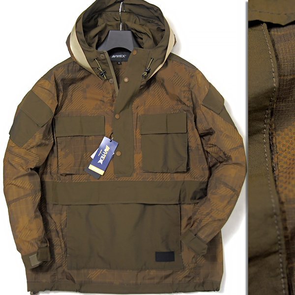 新品 アヴィレックス 撥水 フィールド アノラック パーカー M カモ 【J59930】 メンズ AVIREX ブルゾン ジャケット マウンテン アウトドア