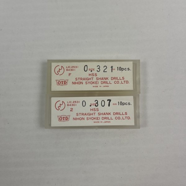 【アウトレット品】 OTD 日本小径ドリル 0.307mm～0.321mm 100本セット ストレートドリル ストレートシャンク sp-024-d033