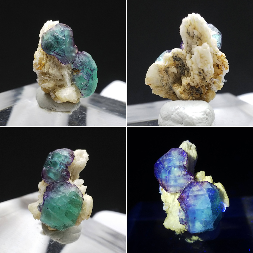 ミントグリーンフローライト丸玉 蛍石 ミントグリーン×パープル フロー