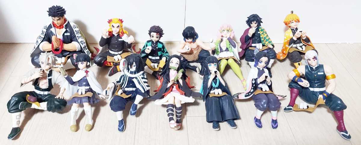【中古品】「鬼滅の刃」 プレミアムちょこのせフィギュア　15点セット　まとめて