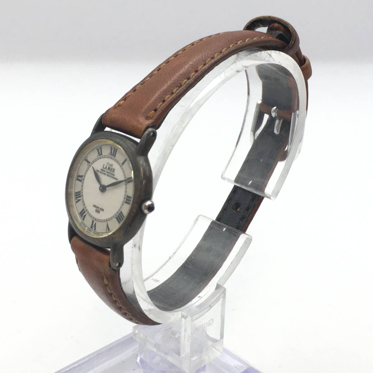 ◯M8-298 CITIZEN/シチズン クラブラメール 2針 レディース クォーツ 腕時計 レザーベルト SV925表記あり 2200-226321 